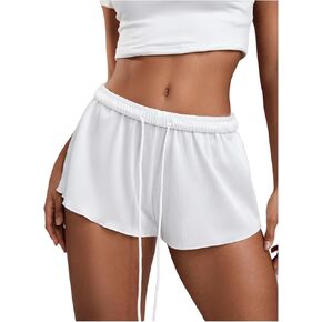Milumia Women Drawstring Low Waist Mini Sweat Shorts Casual Summer Workout Track Lounge Shorts in Kuwait