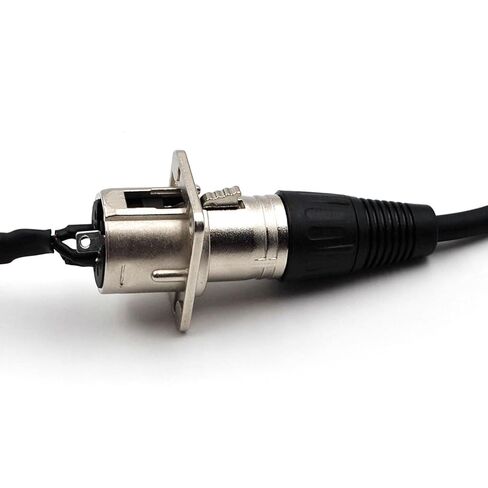 (2 عبوة) 3 دبوس لوحة الحائط الإناث إلى موصل الذكور XLR ، مربع مرحلة متميزة ، لوحة تصحيح XLR ، لوحة لوحة ، صندوق أرضية ، تمر عبر الموصل in Kuwait