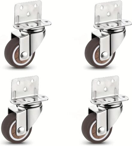 4pcs 1.25 بوصة على شكل حرف L عجلات العجلات العجلات الصغيرة العجلات الدوارة in Kuwait