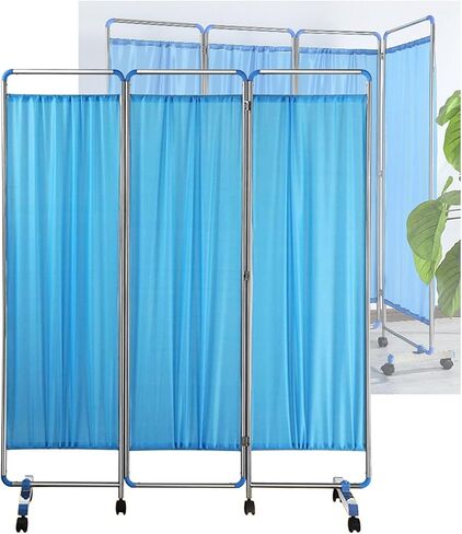 3 Panel Rolling Medical Privacy Screen with Wheels, 6ft High Foldable Room Divider Temporary Fence for Clinic/Patient/Exam Room in Saudi Arabia