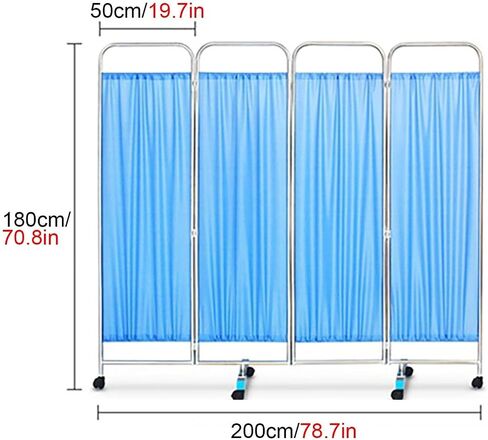 Upgraded Medical Privacy Screen, 6ft High Foldable Room Divider Temporary Fence for Clinic/Ward/Exam Room No Assembly Required in Saudi Arabia