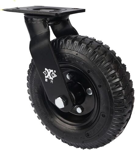 1Pcs 8 Inch Normal Caster Inflatable Rubber Wheel Universal Heavy Hotel(8-inch-B-Fixed) in Kuwait