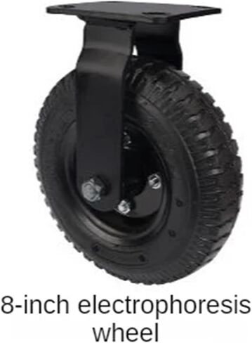 1Pcs 8 Inch Normal Caster Inflatable Rubber Wheel Universal Heavy Hotel(8-inch-B-Fixed) in Kuwait