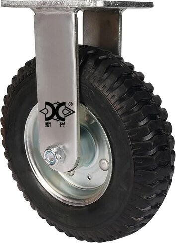 1Pcs 8 Inch Normal Caster Inflatable Rubber Wheel Universal Heavy Hotel(8-inch-B-Fixed) in Kuwait
