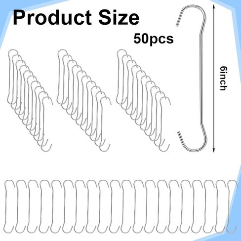 Zonon 50 Pack 12 Inted L Metal Double C Hooks Hooks for Banners والملصقات وعلامات عرض شماعات للسقوف والنوافذ in Saudi Arabia