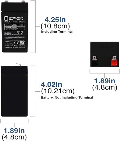 Mighty Max Battery 4 Volt 4.5 Ah Sealed Lead Acid Battery for Fi-Shock SS-740 in Saudi Arabia