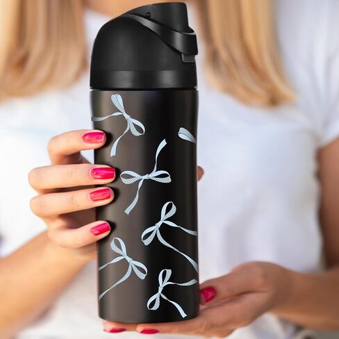 4 Pcs Bows Stickers for Owala Bottle, Glass Cup Bows Decals Transfer Stickers for Glass Cups for Owala Glass Cup Craft Decal Decorate in Saudi Arabia