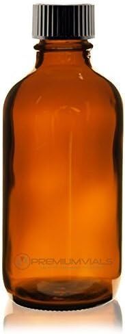 4 Oz (120 ml) Amber Boston Round Glass Bottle w/Cap - Pack of 6 in Saudi Arabia