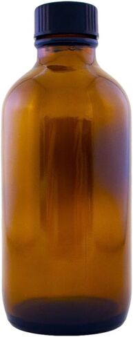 4 Oz (120 ml) Amber Boston Round Glass Bottle w/Cap - Pack of 6 in Saudi Arabia