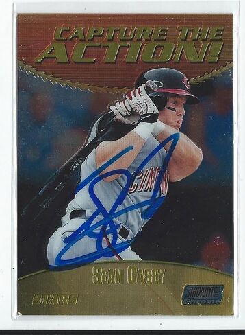 Sean Casey Signed 2000 Stadium Club Chrome Capture The Action Card #CA7 - MLB Autographed Baseball Cards in Saudi Arabia