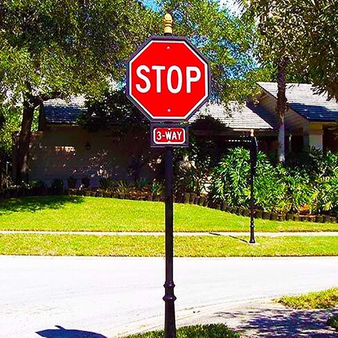 Stop Sign, 24 x 24 Inches Street Road Reflective Warning Signs, Rust Free Aluminum Sign, UV Protected and Weatherproof in Saudi Arabia