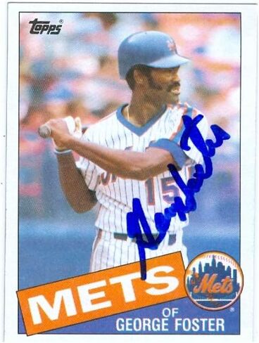Warehouse 48484 George Foster Motached Baseball Card New York Mets 1985 Topps No .170 in Saudi Arabia