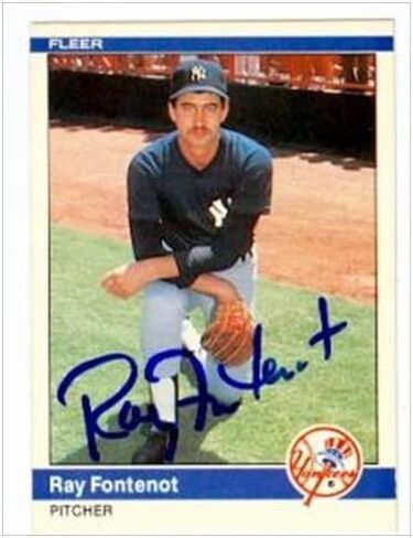 Autograph Warehouse 41549 Ray Fontenot Autographed Baseball Card New York Yankees 1984 Fleer No. 122 in Saudi Arabia