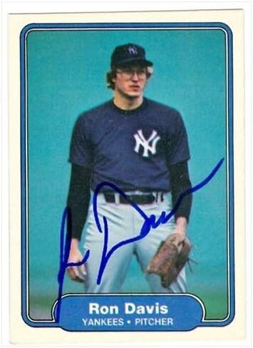 مستودع توقيعه 41486 Ron Davis Card Baseball Card New York Yankees 1982 Fleer No. 32 in Saudi Arabia