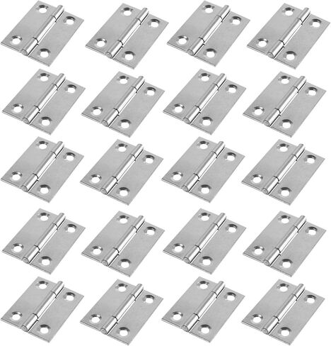 20PCS 1.5 Inch Folding Butt Hinges, Stainless Steel Cabinet Hinges, Small Door Hinges for Wooden Jewelry Box, Crafts, DIY, Drawer, Dressing Cabinet in Kuwait