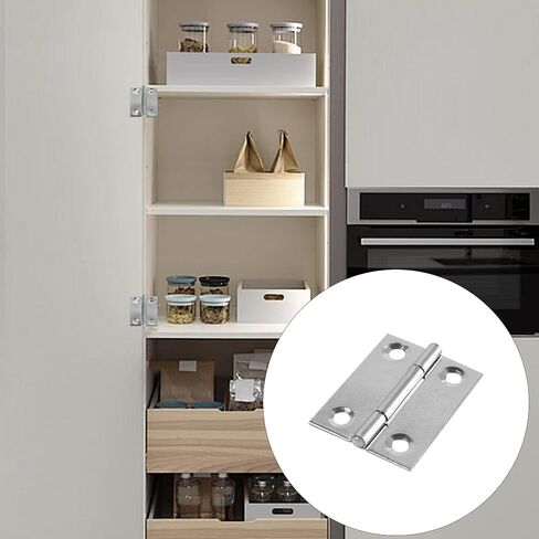 20PCS 1.5 Inch Folding Butt Hinges, Stainless Steel Cabinet Hinges, Small Door Hinges for Wooden Jewelry Box, Crafts, DIY, Drawer, Dressing Cabinet in Kuwait