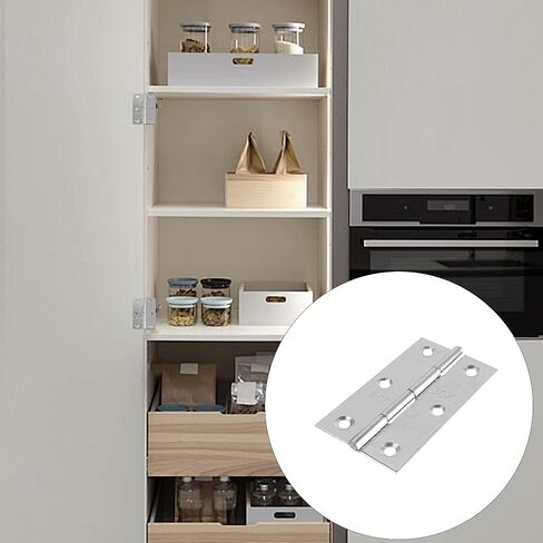 20PCS 1.5 Inch Folding Butt Hinges, Stainless Steel Cabinet Hinges, Small Door Hinges for Wooden Jewelry Box, Crafts, DIY, Drawer, Dressing Cabinet in Kuwait
