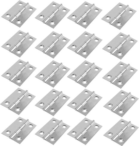 20PCS 1.5 Inch Folding Butt Hinges, Stainless Steel Cabinet Hinges, Small Door Hinges for Wooden Jewelry Box, Crafts, DIY, Drawer, Dressing Cabinet in Kuwait