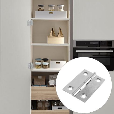 20PCS 1.5 Inch Folding Butt Hinges, Stainless Steel Cabinet Hinges, Small Door Hinges for Wooden Jewelry Box, Crafts, DIY, Drawer, Dressing Cabinet in Kuwait