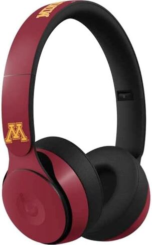 Skinit Schecal Audio Audio Skin متوافق مع Beats Solo Pro - تصميم النصوص الرياضية بجامعة مينيسوتا المرخصة رسميًا in Saudi Arabia