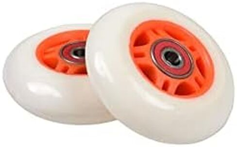 AlveyTech 76 mm Wheels for the Razor FlashRider 360 and RipRider 360 (Set of 2) - Durable Red Wheel with Black Hub with ABEC Bearings, Replacement Drift Kart and Scooter Wheel Parts, DIY Install in Saudi Arabia