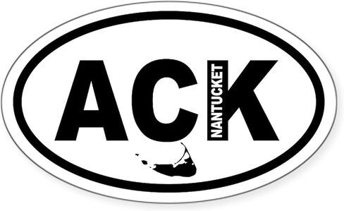 CafePress ACK Nantucket Map Oval Sticker Oval Car Bumper Sticker in Saudi Arabia