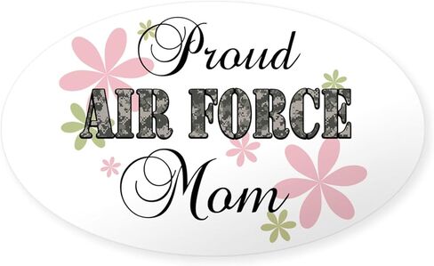 CafePress Air Force Mom [Fl Camo] Oval Car Bumper Sticker in Saudi Arabia