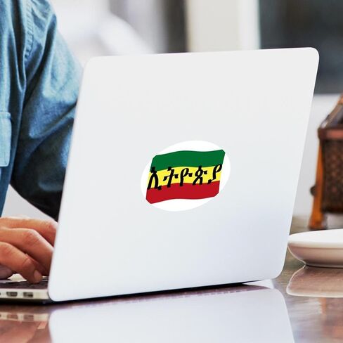 CafePress Ethiopia Flag Lion of Judah Rasta Reggae Sticker Oval Car Bumper Sticker in Saudi Arabia