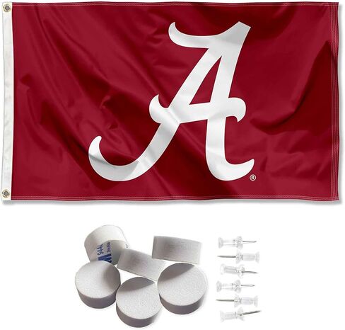 شركة الكلية و Banners Co. Alabama Crimson Tide Tide Script A Banner and Tapestry Wall Tack Pads in Saudi Arabia