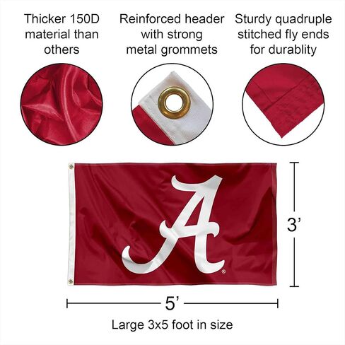 شركة الكلية و Banners Co. Alabama Crimson Tide Tide Script A Banner and Tapestry Wall Tack Pads in Saudi Arabia