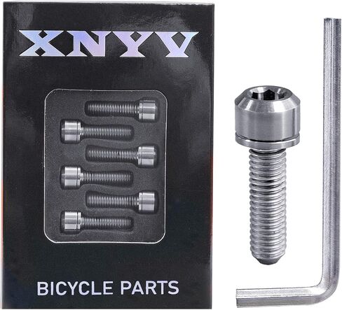 Titanium Bicycle Headset stem Bolt, Suitable for Mountain Bikes, Road Bikes, BMX, E-Bike, 18mm*M5 high Titanium in Saudi Arabia