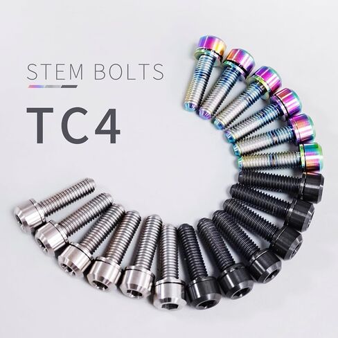 Titanium Bicycle Headset stem Bolt, Suitable for Mountain Bikes, Road Bikes, BMX, E-Bike, 18mm*M5 high Titanium in Saudi Arabia