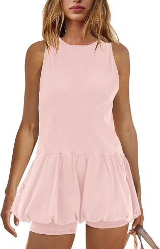 Yanekop Womens Athletic Dress with Shorts Backless Tennis Dresses Golf Outfits Workout Active Dresses with Pockets 2025 in Kuwait