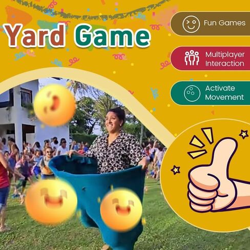 Granny Pants Outdoor Game with 4 Bouncy Balls and 1 Air Pump, Fun Family Reunion & Adult Yard Game for Groups - The Ultimate Backyard Party Tossing & Catching Games in Saudi Arabia