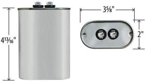 P291-5504 - 55 uf MFD 440 Volt VAC - Bryant Oval Run Capacitor Upgrade in Saudi Arabia