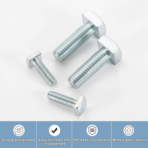 براغي رأس مربعة Uxcell 5pcs ، 5/16-18x1 مسامير آلة مربعة مصنوعة in Saudi Arabia