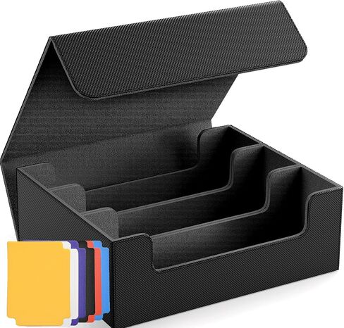 صندوق تخزين بطاقات التداول لبطاقات MTG ، 1800+ PU Leather Card Deck Box ، مغناطيسي بطاقة Deck Deck Cask حامل بطاقة مربع يناسب بطاقات الألعاب الرياضية in Kuwait