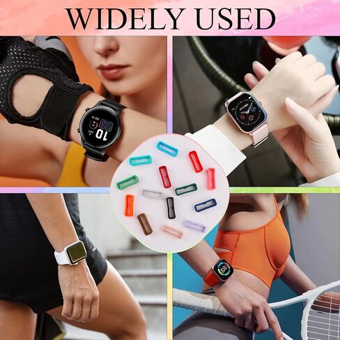 15-Pack Silicone Fastener Rings Holder, Secure Loop Clip for Watch Strap Compatible with Magic Band+ MagicBand 2.0 and All Magic Bands, Multi-Color Anti-Slip Security Accessories for Magic Band Protectors in Saudi Arabia