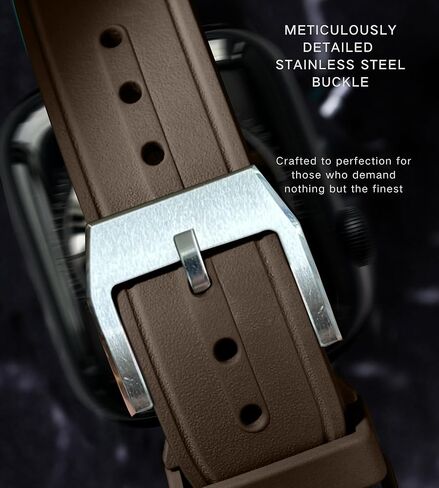 الفرقة الرياضية لـ Apple Watch 49mm Ultra 2 Series 9 8 SE 2 45mm 44mm 42mm 41mm 40mm 38mm FKM Fluororubber Sturdy for Iwatch 7 6 5 4 3 2 1 Women Men in Kuwait