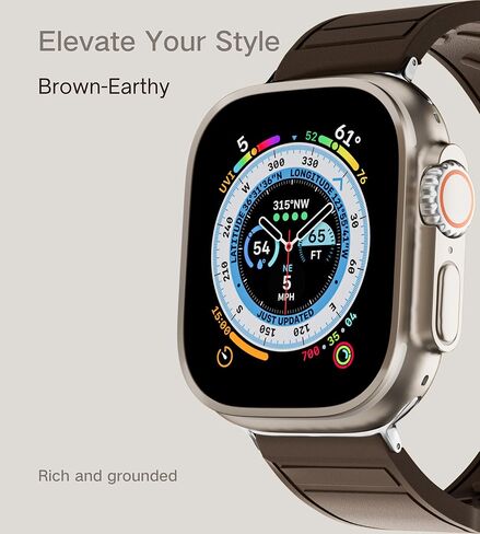 الفرقة الرياضية لـ Apple Watch 49mm Ultra 2 Series 9 8 SE 2 45mm 44mm 42mm 41mm 40mm 38mm FKM Fluororubber Sturdy for Iwatch 7 6 5 4 3 2 1 Women Men in Kuwait