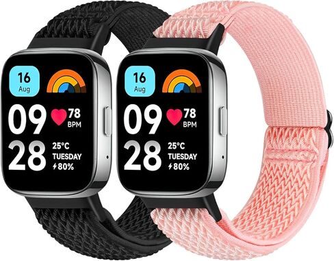 نطاقات Tiptops متوافقة مع Xiaomi Redmi Watch 3 نشط/مشاهدة 3 لايت بديل النايلون معصم حزام مرنة in Kuwait