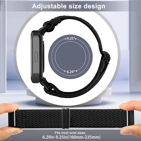 نطاقات Tiptops متوافقة مع Xiaomi Redmi Watch 3 نشط/مشاهدة 3 لايت بديل النايلون معصم حزام مرنة in Kuwait