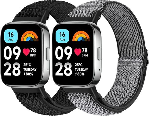 نطاقات Tiptops متوافقة مع Xiaomi Redmi Watch 3 نشط/مشاهدة 3 لايت بديل النايلون معصم حزام مرنة in Kuwait