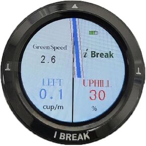 iBREAK-Digital Golf Green Reader, Informing Putting Direction and Uphill/Downhill Percent in Real time, Titanium Silver Frame and 1.3inch Color TFT LCD Display, Diameter 1.7inch X Height 0.4inch, 34g in Saudi Arabia