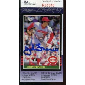 John Franco JSA Coa تم توقيعه 1985 Donruss Rookie أصيلة تم توقيعه - بطاقات موقعة للبيسبول in Kuwait