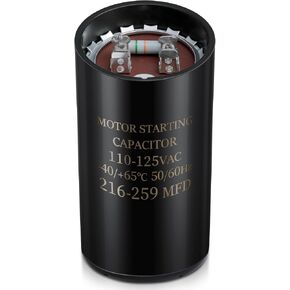 Motor Start Capacitor 270-324 uf/MFD 330VAC 50/60 Hz, Round Motor Start Capacitor CD60 Single Phase Capacitors for AC Motors Starting or Pool Pump or Well Pump in Saudi Arabia