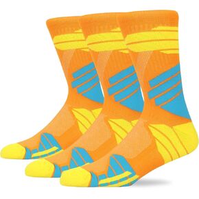 MAKABO Men's Cushioned Athletic Socks 3-Pack, Cushioned Crew Socks with Arch Compression for Sports in Kuwait