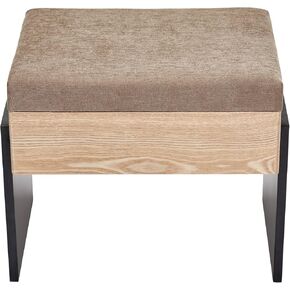 Tessa Upholstered Tufted Bench – 22" L x 16" W x 19" H Small Ivory Upholstery Bench Seat for Bedroom, Entryway, or Vanity – Soft Chenille Cushion – Modern Accent Footstool or Vanity Stool in Saudi Arabia