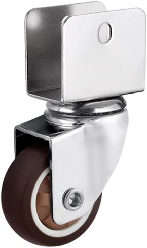 عجلات الأثاث سرير 1.5/2 بوصات عجلات صامتة ناعمة صامتة مع الفرامل 1PCs (2inch 4pcs دوارة ، U16mm) in Kuwait