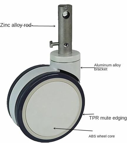 1Pcs 6 Inch Insert Rod Diameter 28/30 Medical Nursing Central Control Caster(Rod diameter-28mm) in Saudi Arabia